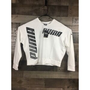 Puma Drycell Long Sleeve Sweater White And Black Size S